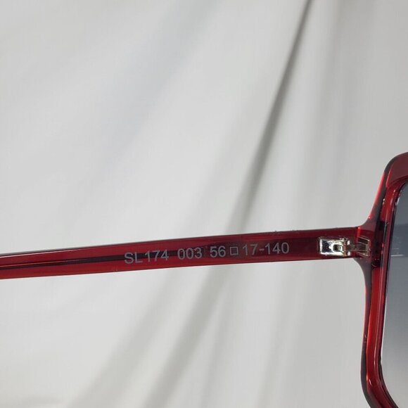 Saint Laurent Women's SL174 Red Square Sunglasses Gradient Lens Oversized NEW - Picture 8 of 8